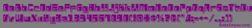 Drosselmeyerpunch Font – Purple Fonts on Gray Background