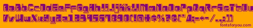 Drosselmeyerpunch Font – Purple Fonts on Orange Background