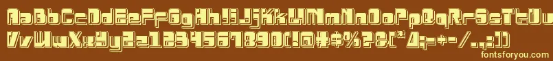 Drosselmeyerpunch Font – Yellow Fonts on Brown Background