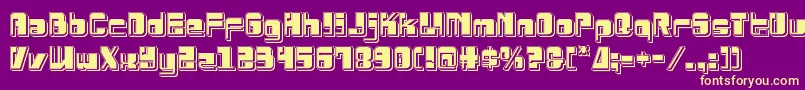 Drosselmeyerpunch Font – Yellow Fonts on Purple Background