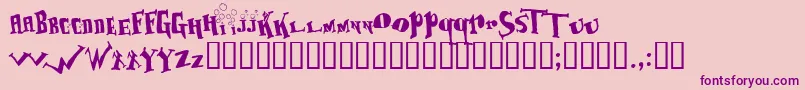 Baozso Font – Purple Fonts on Pink Background