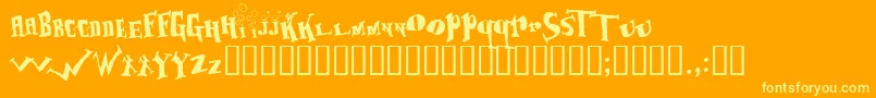 Saiba mais sobre a fonte Baozso Fonte Baozso – fontes amarelas em um fundo laranja