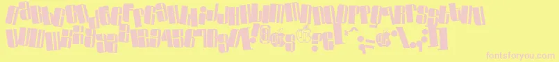 SwingerCasual Font – Pink Fonts on Yellow Background