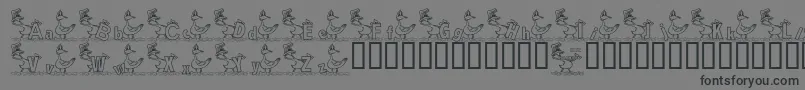 Шрифт KgDucks2 – чёрные шрифты на сером фоне