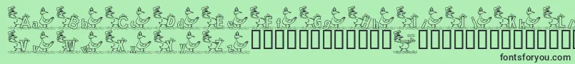 KgDucks2 Font – Black Fonts on Green Background