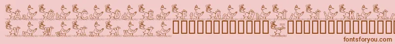 KgDucks2 Font – Brown Fonts on Pink Background