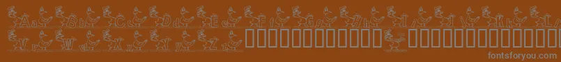 KgDucks2 Font – Gray Fonts on Brown Background