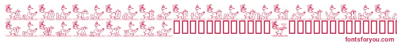 KgDucks2 Font – Red Fonts on White Background