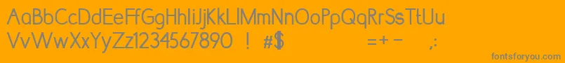 LumniaRegular-Schriftart – Graue Schriften auf orangefarbenem Hintergrund