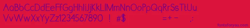 LumniaRegular Font – Purple Fonts on Red Background