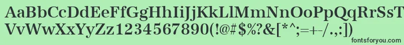 フォントUrwantiquatmednar – 緑の背景に黒い文字