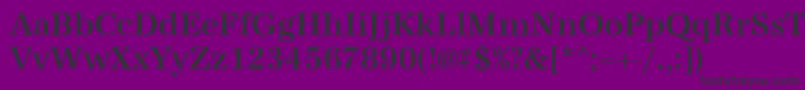 フォントUrwantiquatmednar – 紫の背景に黒い文字