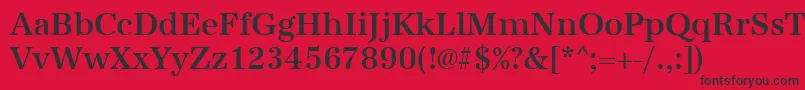 Urwantiquatmednar Font – Black Fonts on Red Background