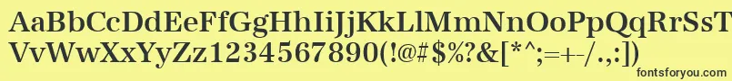 Urwantiquatmednar Font – Black Fonts on Yellow Background