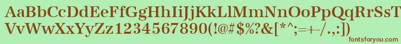 Urwantiquatmednar-fontti – ruskeat fontit vihreällä taustalla