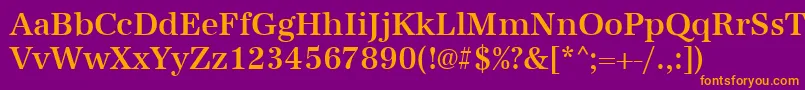 Urwantiquatmednar Font – Orange Fonts on Purple Background