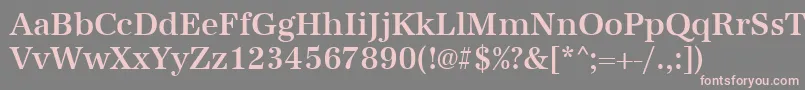 Urwantiquatmednar Font – Pink Fonts on Gray Background