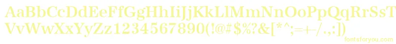 Шрифт Urwantiquatmednar – жёлтые шрифты на белом фоне