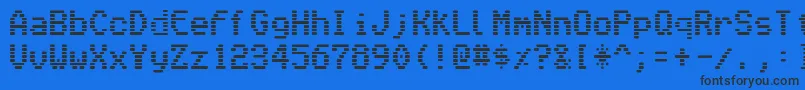 Vmonitor Font – Black Fonts on Blue Background