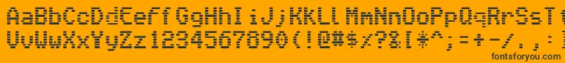 フォントVmonitor – 黒い文字のオレンジの背景