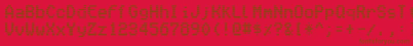 Vmonitor Font – Brown Fonts on Red Background