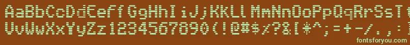 Vmonitor-Schriftart – Grüne Schriften auf braunem Hintergrund