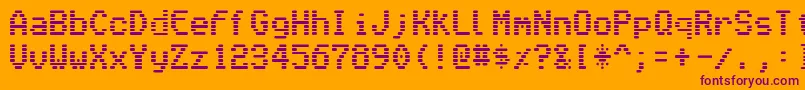 Vmonitor Font – Purple Fonts on Orange Background