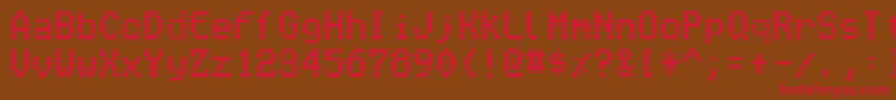 Vmonitor Font – Red Fonts on Brown Background