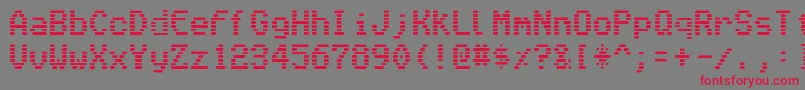 Vmonitor Font – Red Fonts on Gray Background