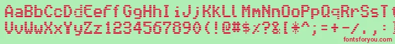 Vmonitor Font – Red Fonts on Green Background