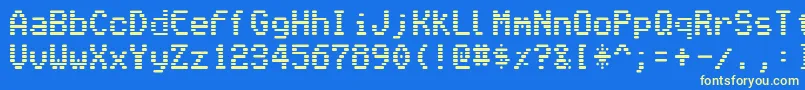 フォントVmonitor – 黄色の文字、青い背景
