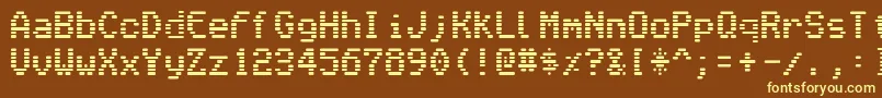 Шрифт Vmonitor – жёлтые шрифты на коричневом фоне
