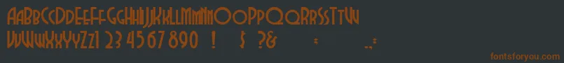 Dubbadubbaa-fontti – ruskeat fontit mustalla taustalla