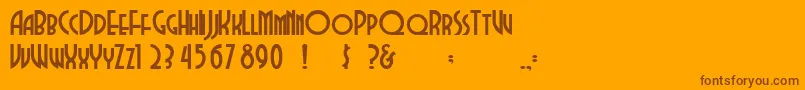 Dubbadubbaa Font – Brown Fonts on Orange Background