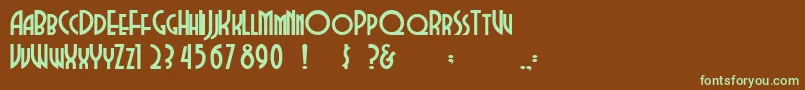 Dubbadubbaa Font – Green Fonts on Brown Background