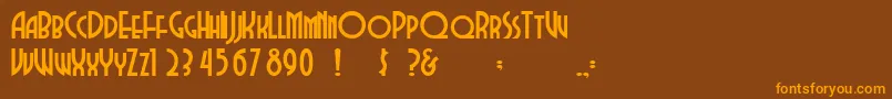 Dubbadubbaa Font – Orange Fonts on Brown Background