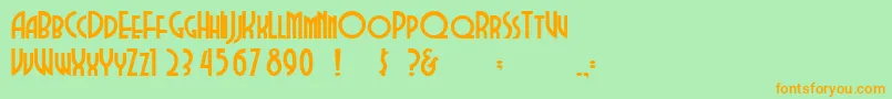 Dubbadubbaa Font – Orange Fonts on Green Background