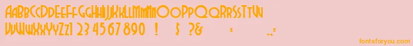 Dubbadubbaa-Schriftart – Orangefarbene Schriften auf rosa Hintergrund