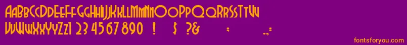 Dubbadubbaa Font – Orange Fonts on Purple Background