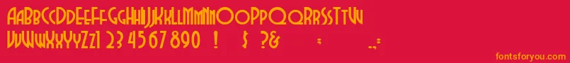 Dubbadubbaa Font – Orange Fonts on Red Background