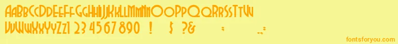 Dubbadubbaa Font – Orange Fonts on Yellow Background