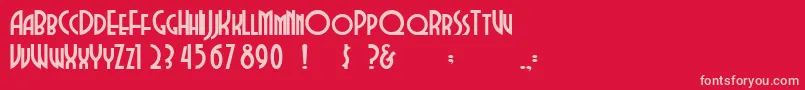 Dubbadubbaa Font – Pink Fonts on Red Background