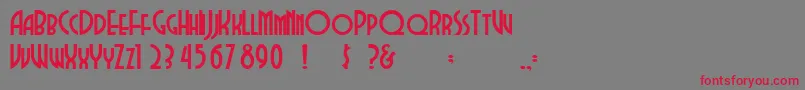 Dubbadubbaa Font – Red Fonts on Gray Background