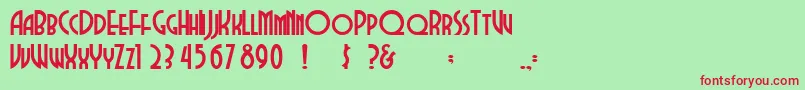 Dubbadubbaa Font – Red Fonts on Green Background