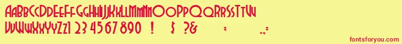 Dubbadubbaa Font – Red Fonts on Yellow Background