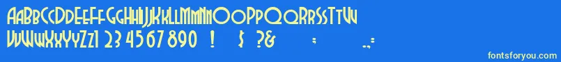 Dubbadubbaa Font – Yellow Fonts on Blue Background