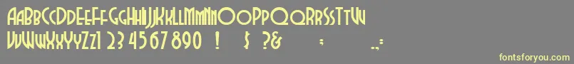 Dubbadubbaa Font – Yellow Fonts on Gray Background