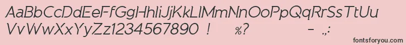 NaturaPlayItalic Font – Black Fonts on Pink Background