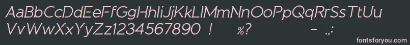 NaturaPlayItalic Font – Pink Fonts on Black Background