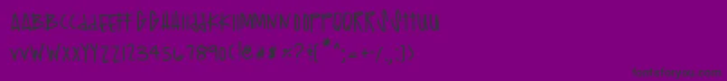 Hypebeast-Schriftart – Schwarze Schriften auf violettem Hintergrund